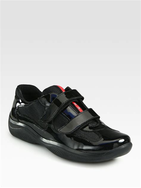 prada americas cup black patent leather women'|Prada Americas Cup Sneakers for sale .